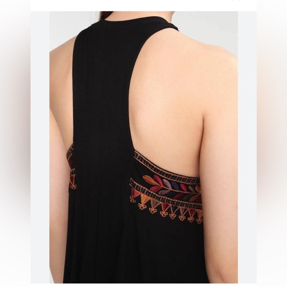 Free People Isabella Embroidered Jersey Tank SMALL - Picture 4 of 6